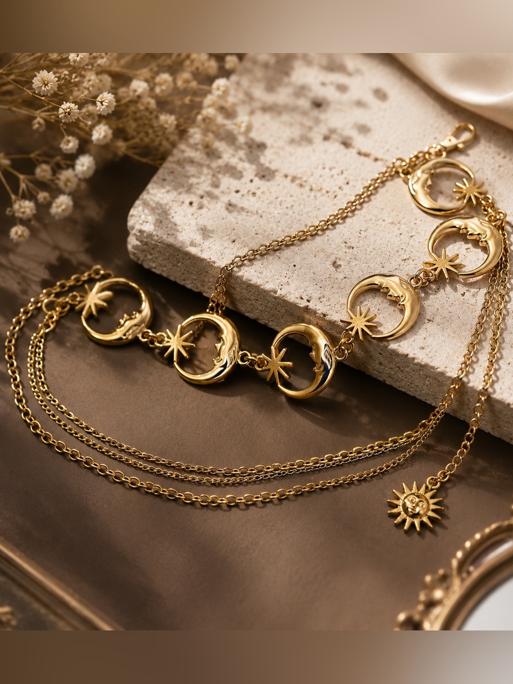 Gold Moon & Star Chain Belt - Women Accessories - Picture 4 of 5